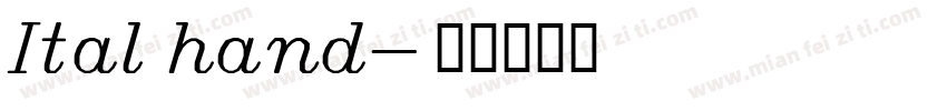 Ital hand字体转换